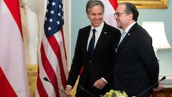 Außenminister Alexander Schallenberg (ÖVP) in Washington bei dem Treffen mit seinem US-Amtskollegen Antony Blinken (Bild: APA/BMEIA/MICHAEL GRUBER)