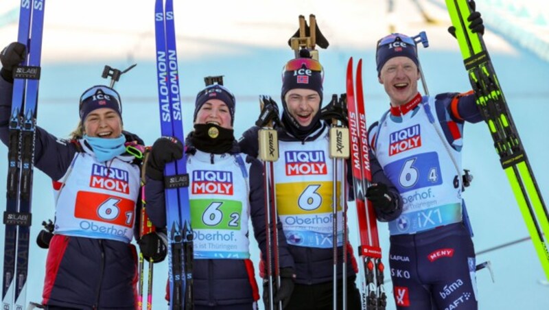 Gold ging an das Quartett aus Norwegen. (Bild: GEPA pictures)