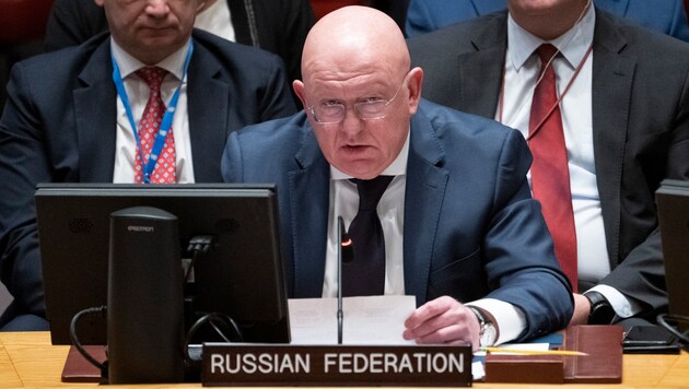 Russlands UNO-Botschafter Wassili Nebensja (Bild: AP)