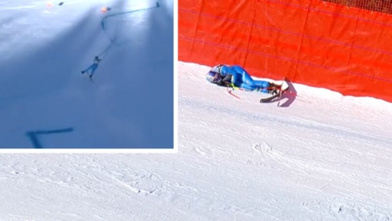 Dominik Paris kam beim WM-Super-G zu Sturz. (Bild: Screenshot ORF)