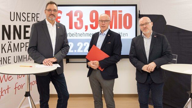 AK-Trio zog zufrieden Bilanz: Michalitsch, Lehner und Koisser (v.l.). (Bild: AK Burgenland)