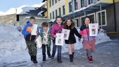 Die Lungauer Lukas, Eliah, Anna, Miriam und Emma (v.li) freuen sich auf die Ferien (Bild: Holitzky Roland)