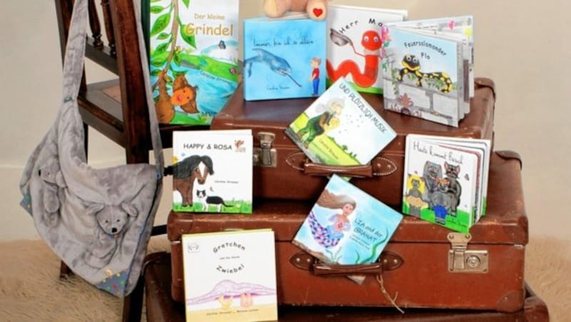 Neun ihrer zwölf Kinderbücher hat Caroline Strasser bereits im Eigenverlag herausgegeben. (Bild: zVg Strasser Weiß)