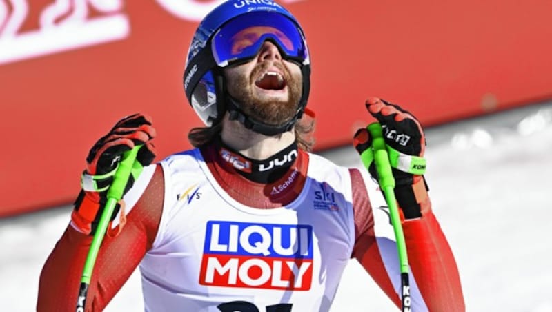 Marco Schwarz nach seinem Abfahrtslauf bei der WM in Courchevel (Bild: Christof Birbaumer)