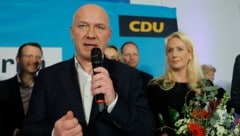 CDU-Spitzenkandidat Kai Wegner kann sich bei der wiederholten Wahl in Berlin über ein sattes Plus freuen. (Bild: APA/AFP/Odd ANDERSEN)