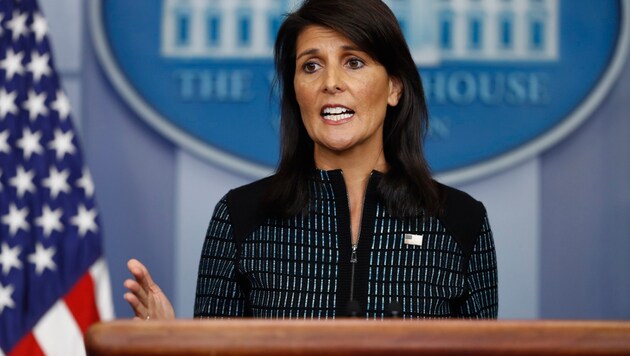 Former US ambassador to the UN Nikki Haley (Bild: AP)