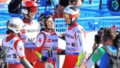 Österreichs Team mit Franziska Gritsch, Julia Scheib, Dominik Raschner und Stefan Brennsteiner musste sich im Parallelbewerb mit Rang vier begnügen. (Bild: Christof Birbaumer)