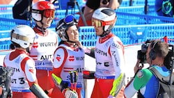 Österreichs Team mit Franziska Gritsch, Julia Scheib, Dominik Raschner und Stefan Brennsteiner musste sich im Parallelbewerb mit Rang vier begnügen. (Bild: Christof Birbaumer)