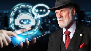 Vint Cerf, padre de Internet, insta a la precaución cuando se trata de chatbots de IA como ChatGPT.  (Imagen: stock.adobe.com, AFP, Krone KREATIV)