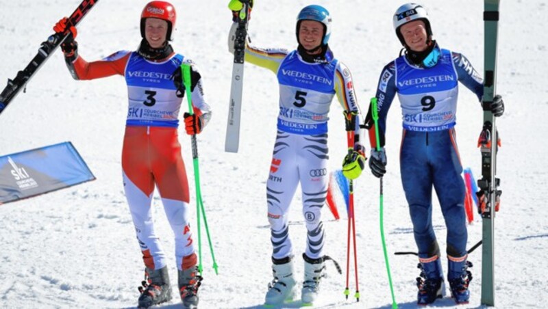 Dominik Raschner (Silber/AUT), Alexander Schmid (Gold/GER), Timon Haugan (Bronze/NOR) (Bild: Christof Birbaumer)