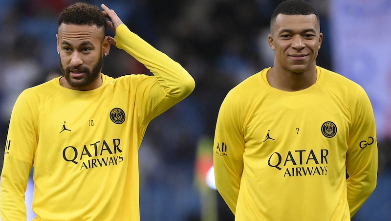 Nemyar and Mbappe played together at PSG from 2017 to 2023. (Bild: APA/AFP/FRANCK FIFE)