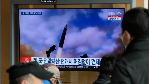 Ein nordkoreanischer Raketenstart Anfang Februar (Bild: Associated Press)