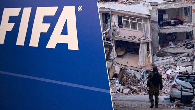 Die FIFA will den Erdbebenopfern in der Türkei und Syrien helfen. (Bild: APA/AFP/OZAN KOSE/Yasin AKGUL)