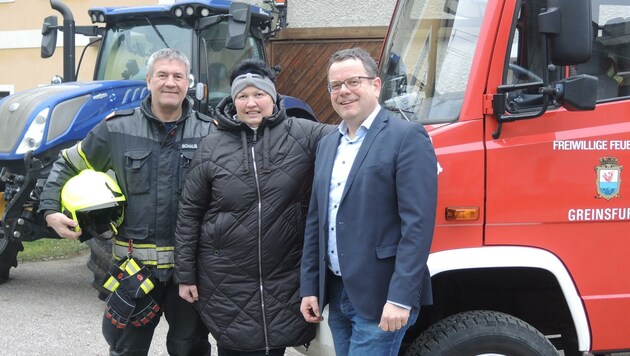 Vertreter von Feuerwehr und Bezirksbauernkammer laden in Amstetten zum Infotag. (Bild: Bfkdo / Andrea Stöger)