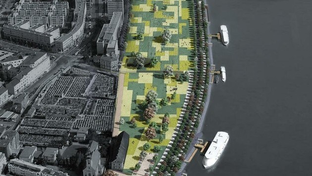 Das „Donaupark Urfahr“-Projekt von Architekt Boris Podrecca aus dem Jahr 2003. (Bild: Boris Podrecca)