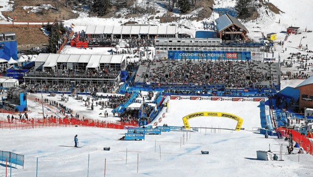 Der Fanandrang hielt sich bei der alpinen Ski-WM 2023 oft in Grenzen. (Bild: GEPA)