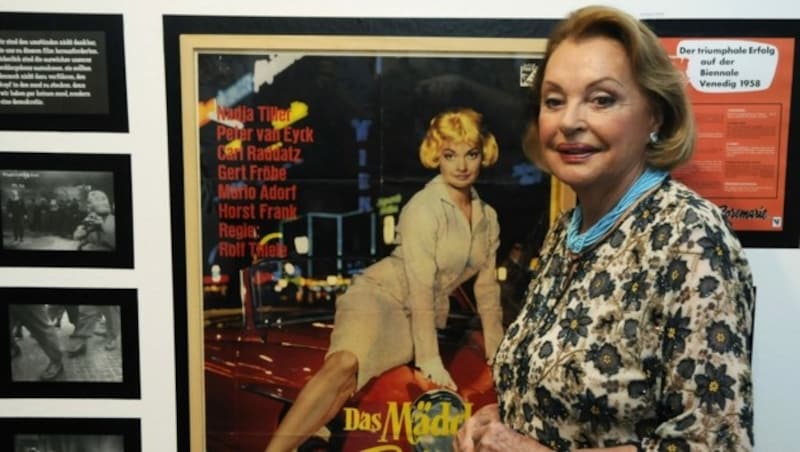 Nadja Tiller bei der Eröffnung der Ausstellung „Das Mädchen Rosemarie“ 2008 in Frankfurt (Bild: KAMMERER,BERND / Action Press / picturedesk.com)