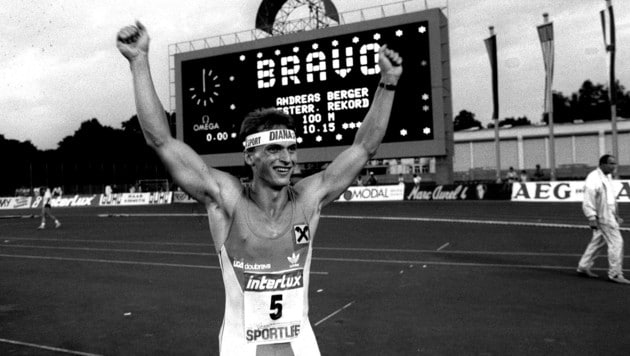 El récord de 100 m de Andreas Berger del primer Gugl Meeting todavía se mantiene hoy (Imagen: tarifa)