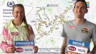 Julia Mayer y Andreas Vojta tienen grandes objetivos para el Maratón de la Ciudad de Viena.  (Imagen: vienna-marathon.com, Olaf Brockmann)