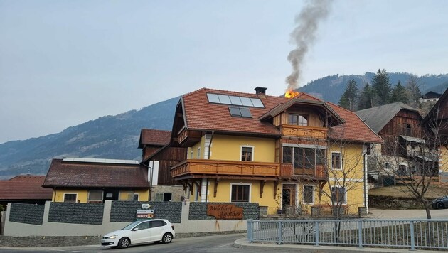 In Flammen aufgegangen ist ein Kamin in Lammersdorf. (Bild: zvg )