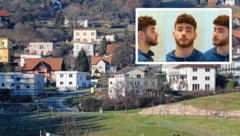 In dieser Siedlung in Stattegg bei Graz kam es zu der brutalen Home-Invasion - einer der Täter wird noch gesucht. (Bild: LPD Steiermark/Christian Jauschowetz Krone KREATIV,)