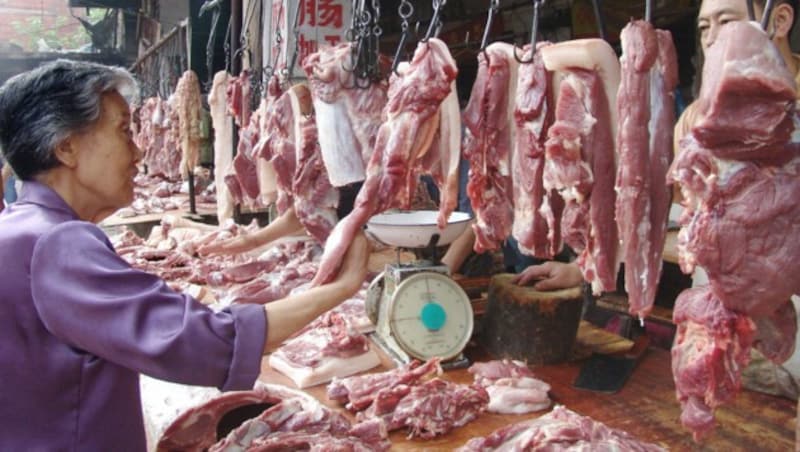 Schweinefleisch: Ein in China lukratives wie zukunftssicheres Geschäft. (Bild: AFP)