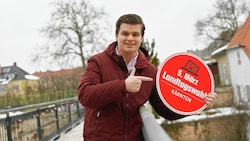 Lukas Latschen ist Jugendkandidat der Neos. (Bild: EVELYN HRONEK)