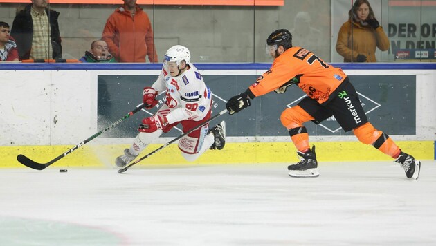 Kevin Moderer (99ers) fightete beherzt, doch der Sieg gelang den Grazern nicht. (Bild: GEPA pictures)