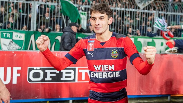 Ante Bajic rettete Rapid im Cup in Wolfsberg vor drei Wochen mit zwei Toren. (Bild: GEPA pictures)