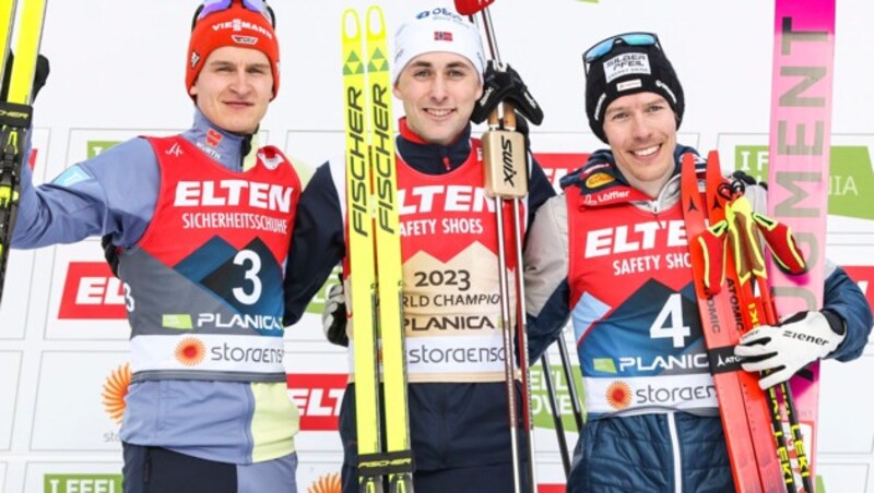 Julian Schmid (GER), Magnus Jarl Riiber (NOR) und Franz-Josef Rehrl (AUT) (Bild: GEPA pictures)