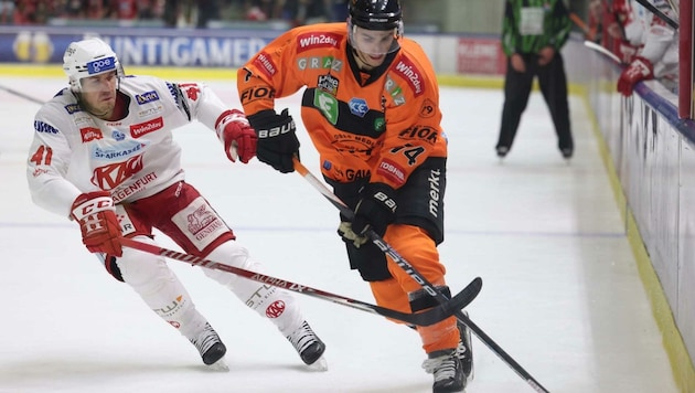 Daniel Oberkofler bestätigt sein Karriereende mit Saisonende. Doch die Eishockey-Legende will vorher mit den 99ers noch in die Pre-Play-offs. (Bild: GEPA pictures/ Chris Bauer)