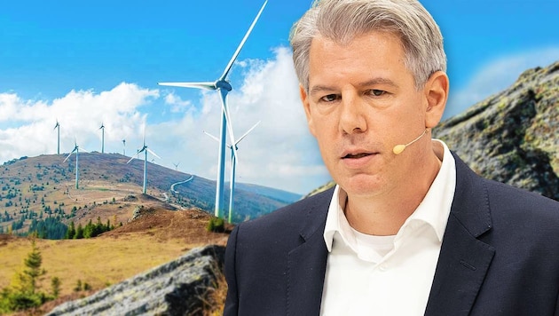 Großprojekte wie Windparkanlagen könnten auf Basis nicht rechtskonformer Bescheide genehmigt worden sein. Rechtsexperte Daniel Ennöckl erklärt, ob und unter welchen Voraussetzungen die Bescheide haltbar sind. (Bild: Popp-Hackner Photography, Christoph Gruber/Boku, Krone KREATIV)