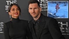 Lionel Messi und Antonela Roccuzzo (Bild: AFP, instagram, krone.at-grafik)