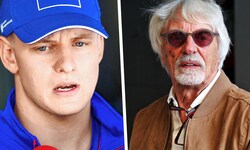 Bernie Ecclestone (re.) spricht über Mick Schumacher.