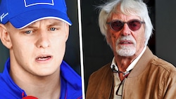 Bernie Ecclestone (re.) spricht über Mick Schumacher.