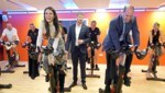 Prinzessin Kate und Prinz William: Wer kommt beim Spinning schneller außer Atem? (Bild: Jacob King / PA / picturedesk.com)