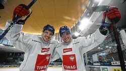Innsbruck stellt die zwei Topstars der Liga: Adam Helewka (links) und „MVP“ Brady Shaw. (Bild: Birbaumer Christof)
