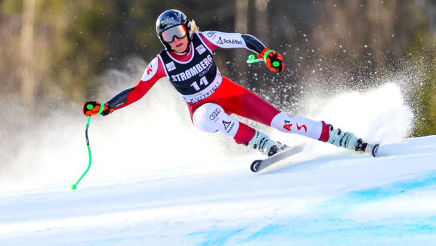 Cornelia Hütter beim Super-G in Kvitfjell (Bild: GEPA)