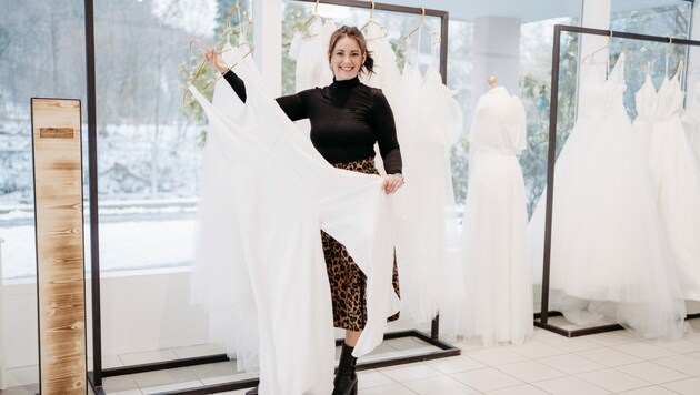 Die junge Unternehmerin Anna-Lena Scheier hat sich mit ihrem eigenen Brautmodengeschäft einen Traum erfüllt. (Bild: Valisa Photography)