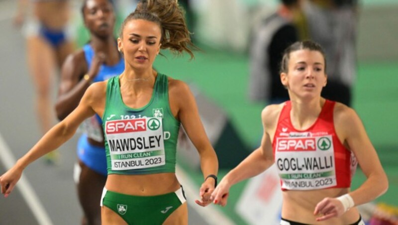 Sharlene Mawdsley (Irland) und Susanne Gogl-Walli (Österreich) (Bild: APA/AFP/YASIN AKGUL)