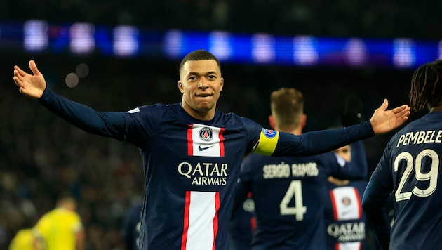 Kylian Mbappe (Bild: AP Photo/Aurelien Morissard)