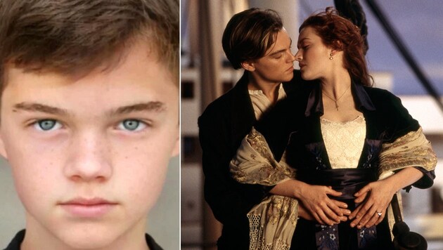 Na, hätten Sie ihn erkannt? So könnte der Sohn des „Titanic“-Traumpaares Jack (Leonardo DiCaprio) und Rose (Kate Winslet) ausschauen. (Bild: instagram.com/hidreley, APA/Paramount Pictures via AP)