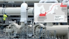 Ob die Pipeline Nord Stream 1 (Bild) repariert wird, ist noch unklar. (Bild: AP/Michael Sohn, statista.com Krone KREATIV,)