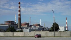 Blick auf das Atomkraftwerk Saporischschja im September 2022 (Bild: STRINGER / AFP)