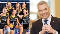 Trainiert Bundeskanzler Karl Nehammer bald mit den Steelvolleys-Girls? (Bild: Peter Tomschi Kitzmueller Xaver Krone KREATIV,)