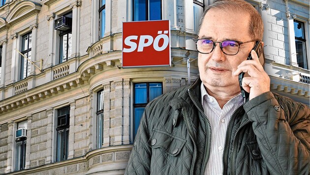 SPÖ-Gewerkschafter Dietmar Keck bestätigt, dass das Umfeld von Burgenlands Landeshauptmann Hans Peter Doskozil zu harten Methoden greift. (Bild: Wolfgang Spitzbart, Alexander Schwarzl, Krone KREATIV)