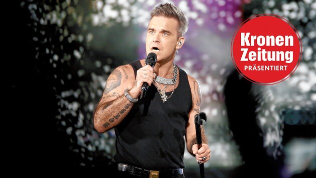 Robbie Williams kommt nächste Woche zweimal nach Wien. (Bild: babiradpicture/Andy Knoth, Krone KREATIV)