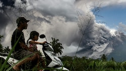 Merapi, der aktivste Vulkan Indonesiens, nach einem Ausbruch am Samstag (Bild: Devi Rahman/AFP)