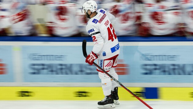 KAC-Stürmer Rok Ticar schoss das entscheidende 4:3 im Derby in Villach. (Bild: GEPA pictures)