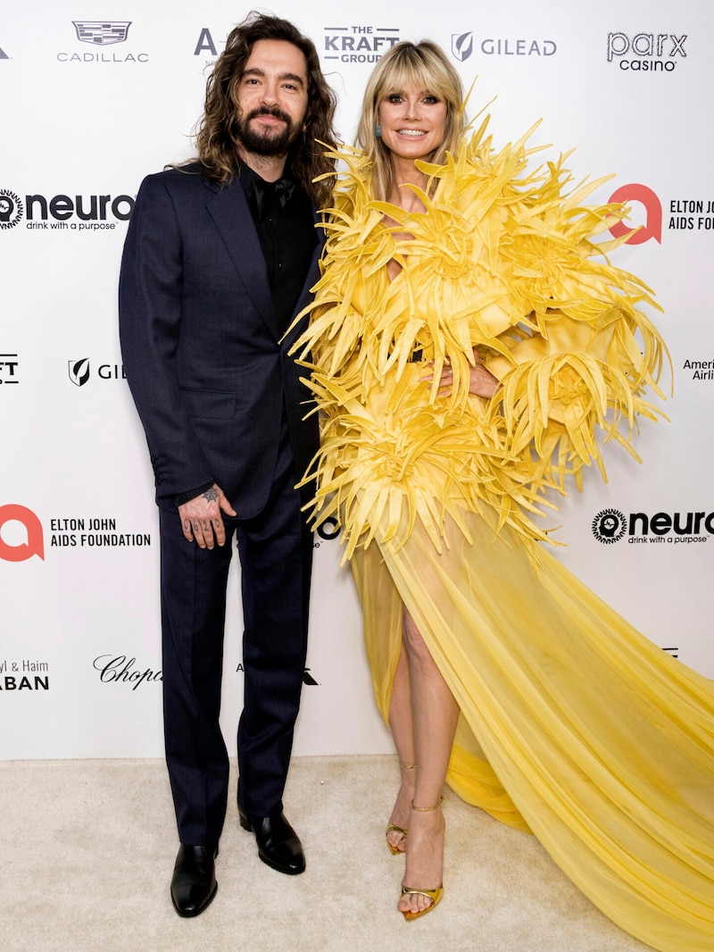 Heidi Klum mit Tom Kaulitz bei der Oscar-Party von Elton John (Bild: Willy Sanjuan/Invision/AP)